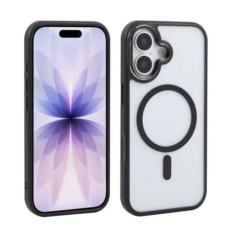 For Apple iPhone 17 See-Through Magnetic Hard Case Black