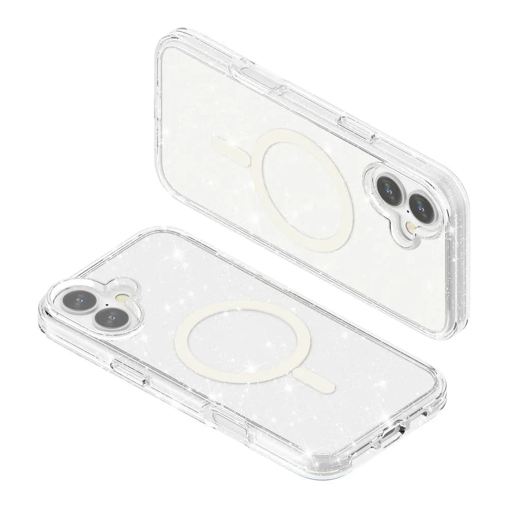 For Apple iPhone 17 Terminator Magsafe Symmetry Design Case Glitter Clear