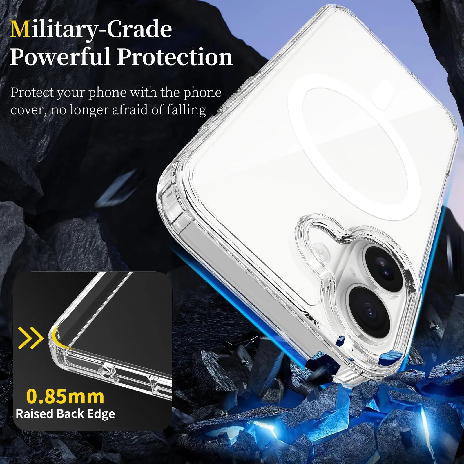 For Apple iPhone 17 Terminator Magsafe Symmetry Design Case Transparent