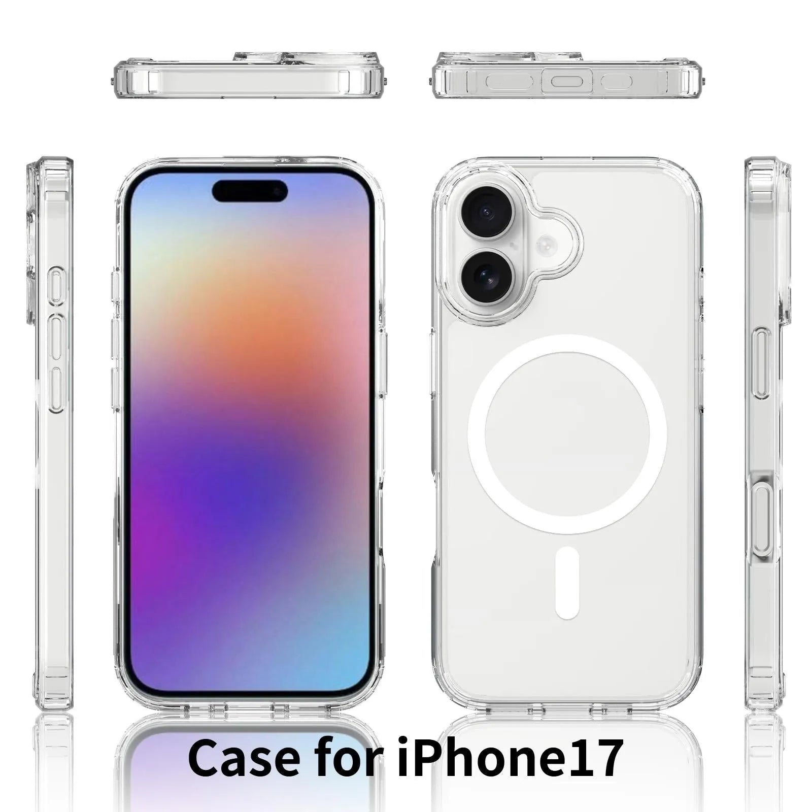 For Apple iPhone 17 Terminator Magsafe Symmetry Design Case Transparent