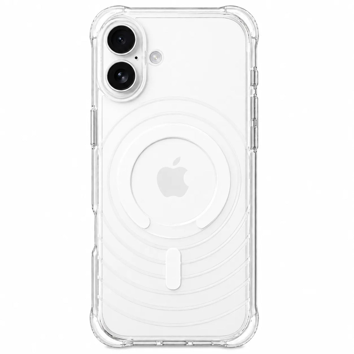 For Apple iPhone 16 Wave Series Clear Magsafe White