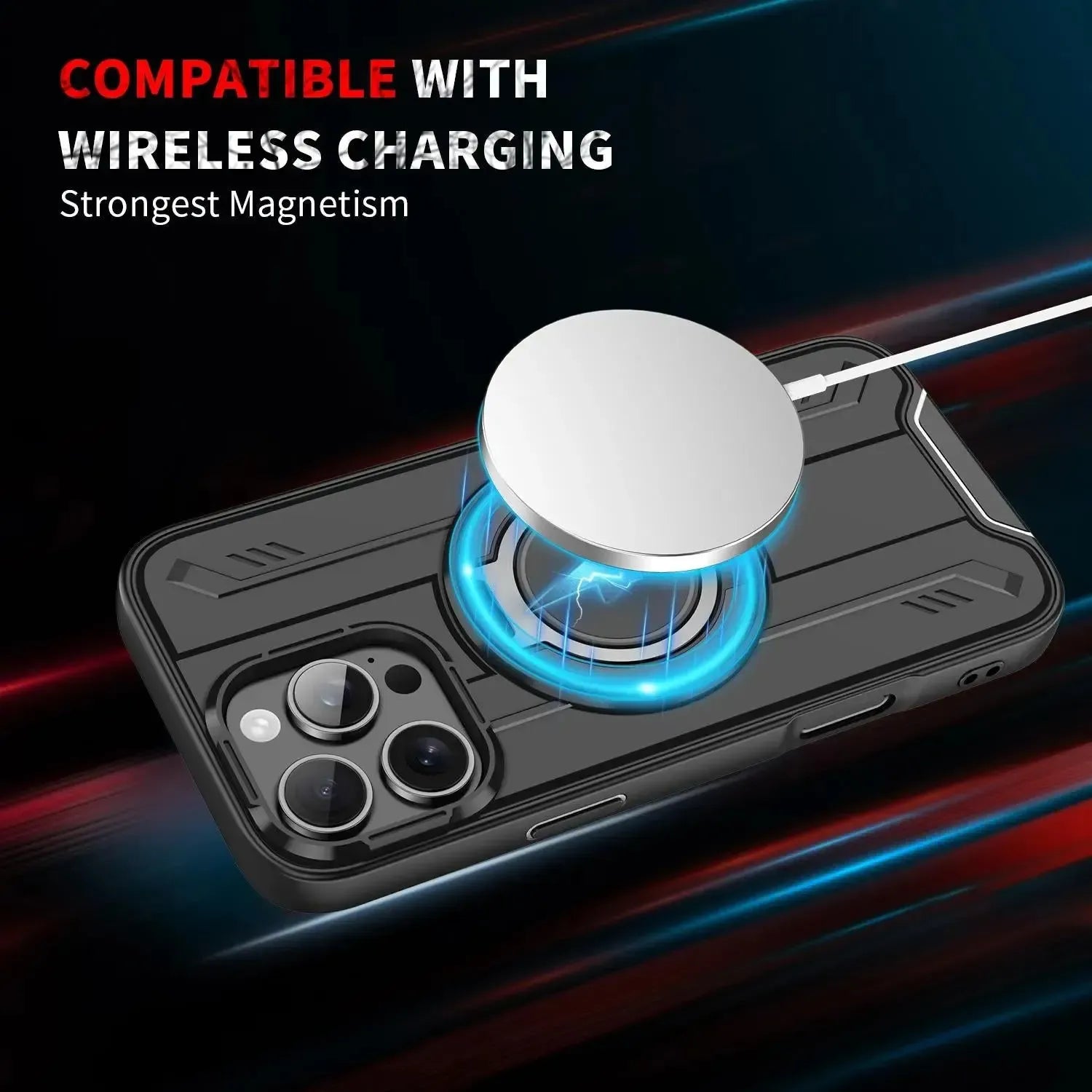 For Apple iPhone 17E Magnetic Armour Rotating Stand Case Blue