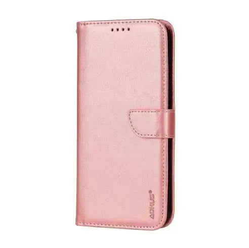 For Apple iPhone 17E Premium Aokus Wallet Case Rose Gold