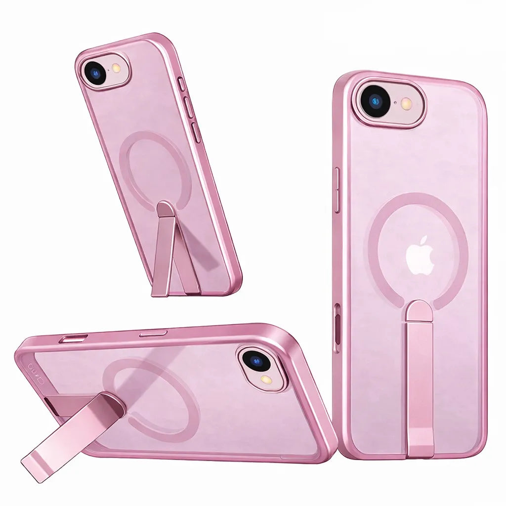 For Apple iPhone 17E Premium N52 Magsafe Magnetic Case With Stand Pink