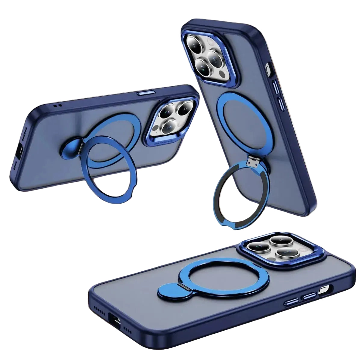 For Apple iPhone 17E Udbasto Series Magsafe Ring Case Blue