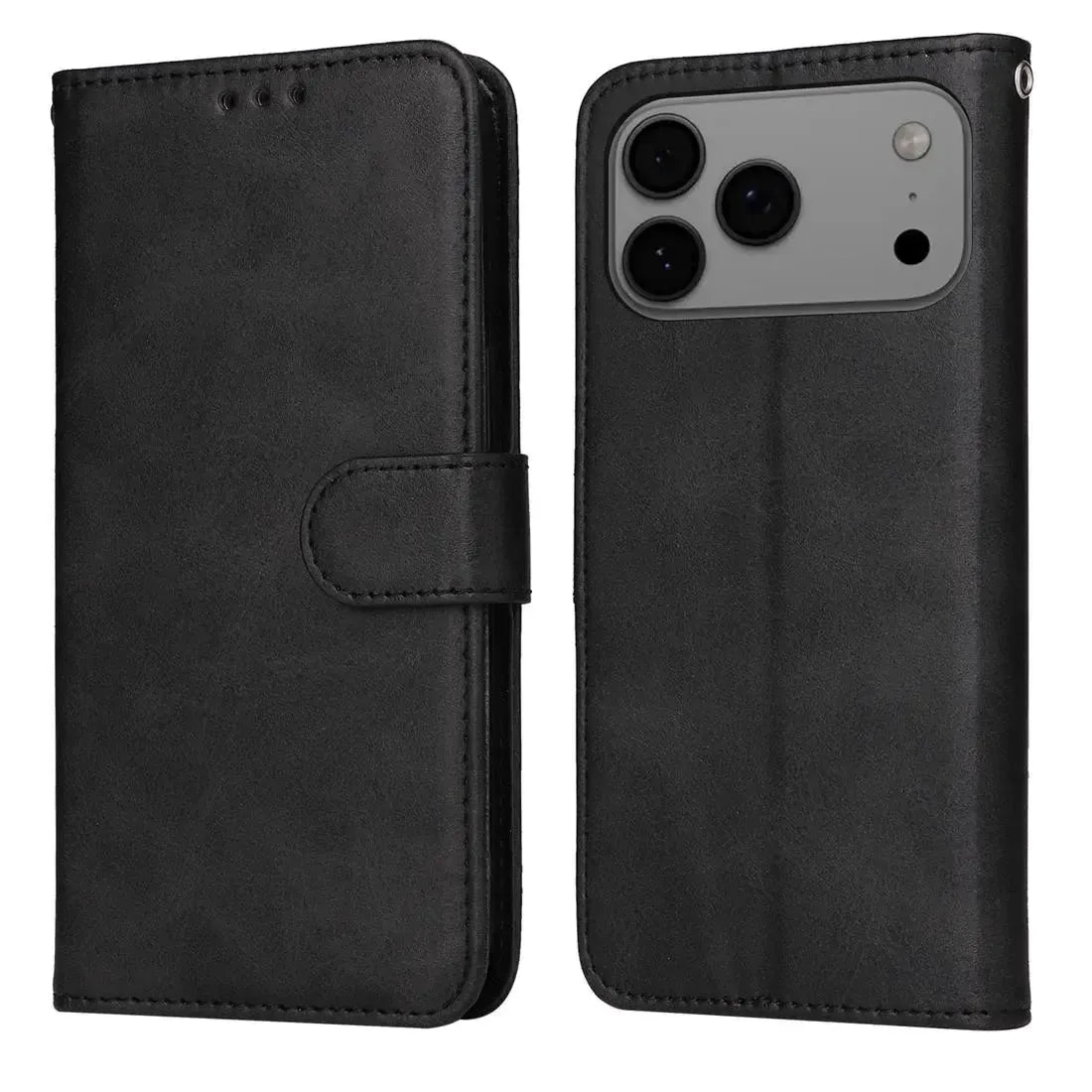 For Apple iPhone 18 Pro Max Premium Wallet Case Black