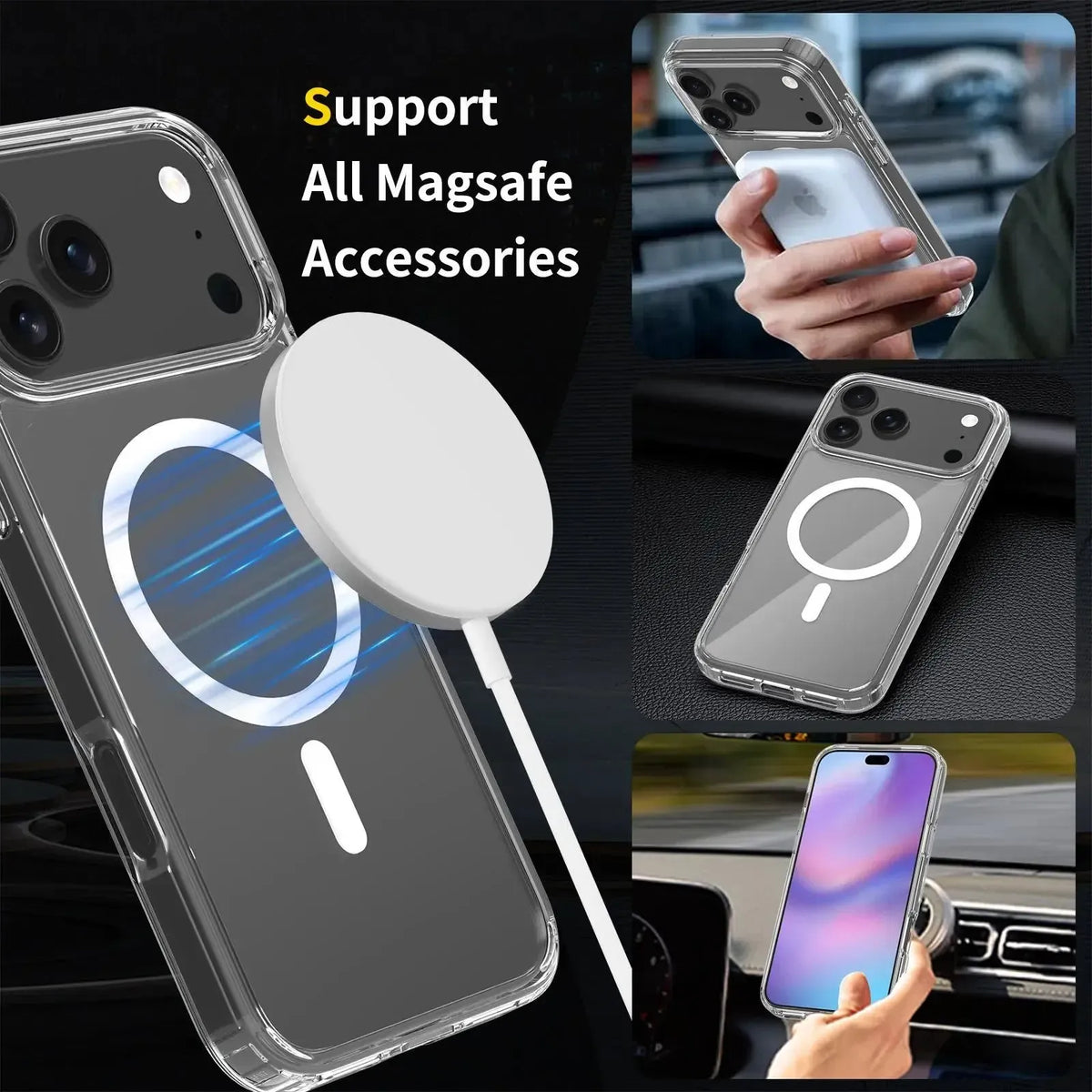 For Apple iPhone 18 Pro Max Terminator Magsafe Symmetry Design Case Transparent