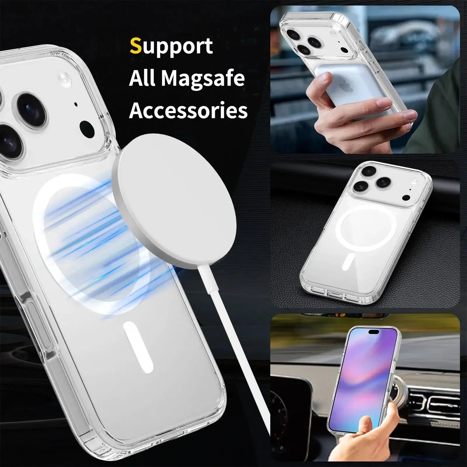 For Apple iPhone 18 Pro Terminator Magsafe Symmetry Design Case Transparent