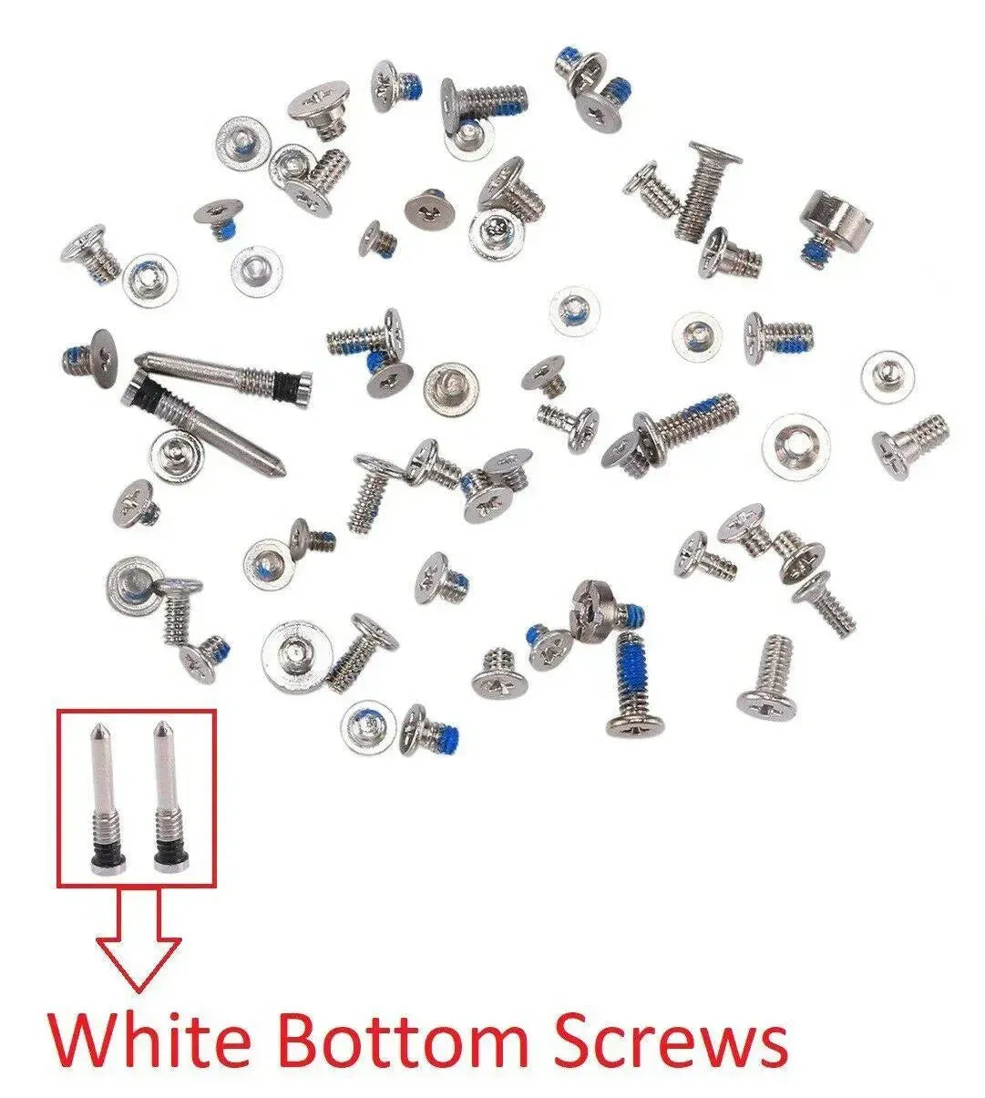 For Apple iPhone X Screws Full Set White