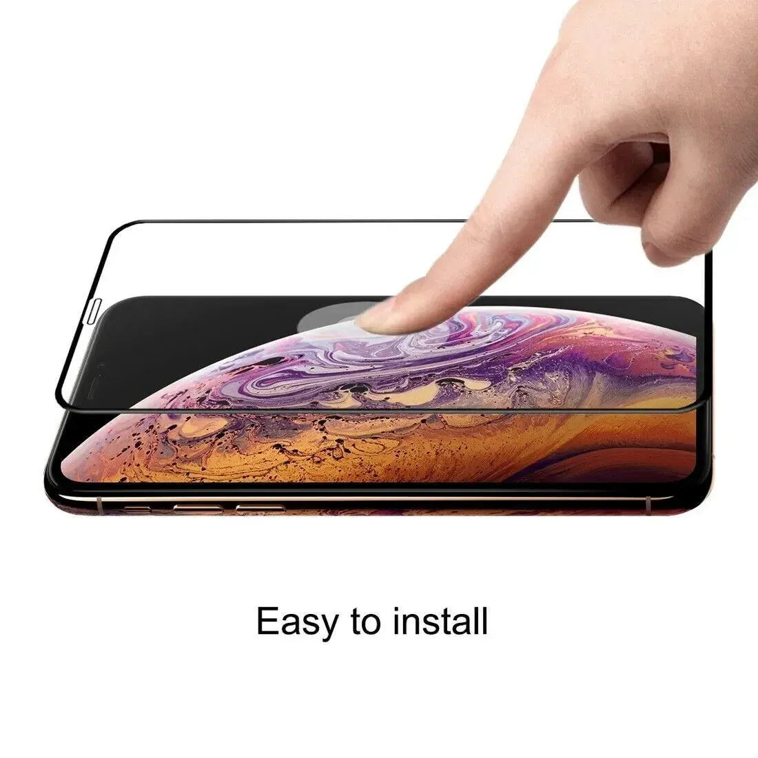 For Apple iPhone XS Max 9D Full Coverage Tempered Glass