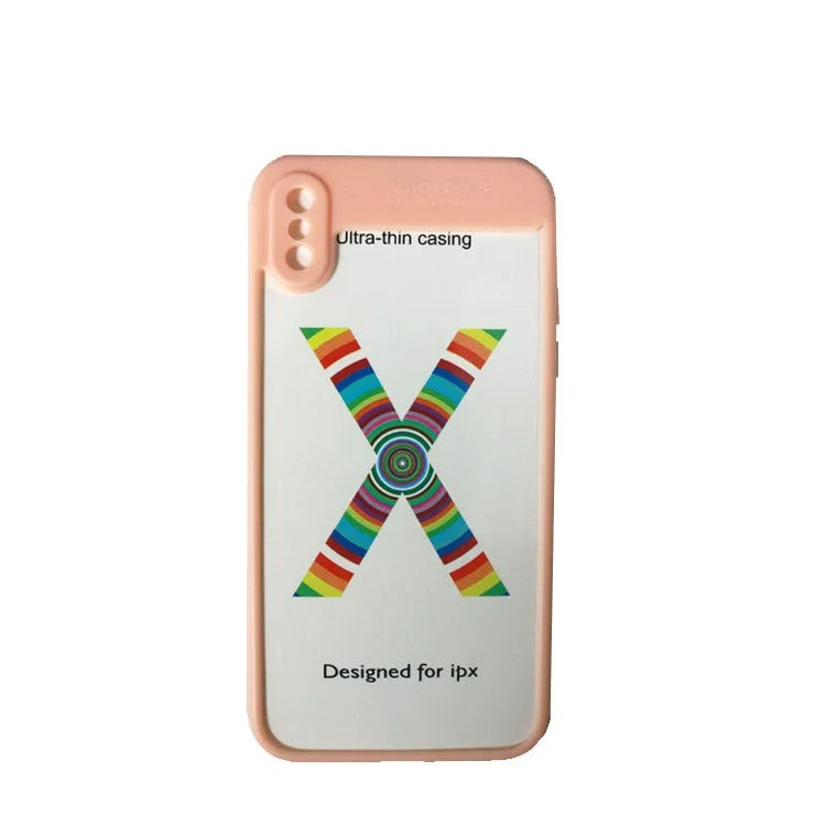 For Apple iPhone XS/X Autofocus Slim Silicon Transparent TPU Case Pink