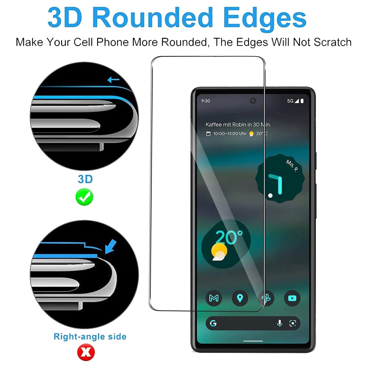For Google Pixel 6a Tempered Glass / Screen Protector