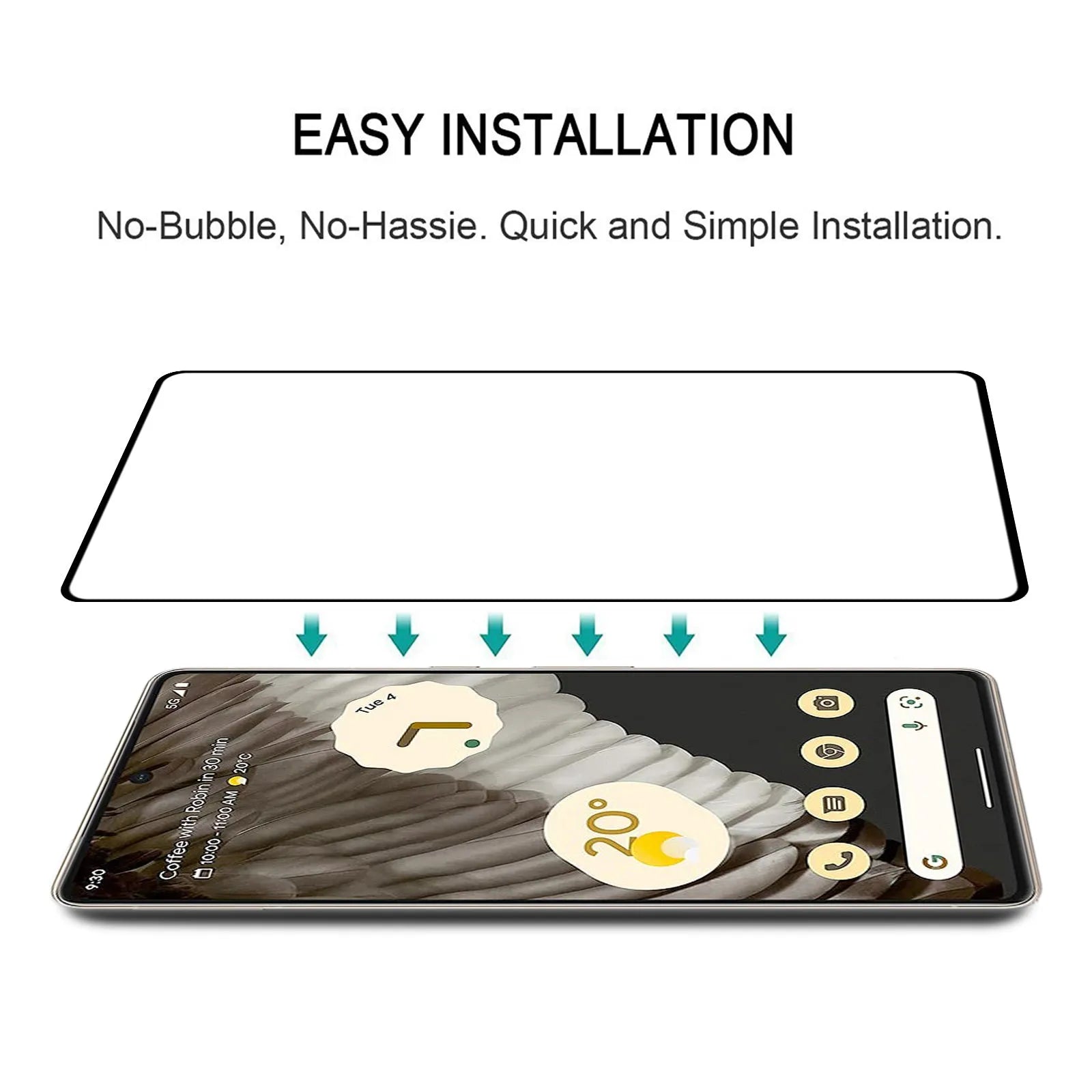 For Google Pixel 7 Pro Full Coverage 9D Tempered Glass