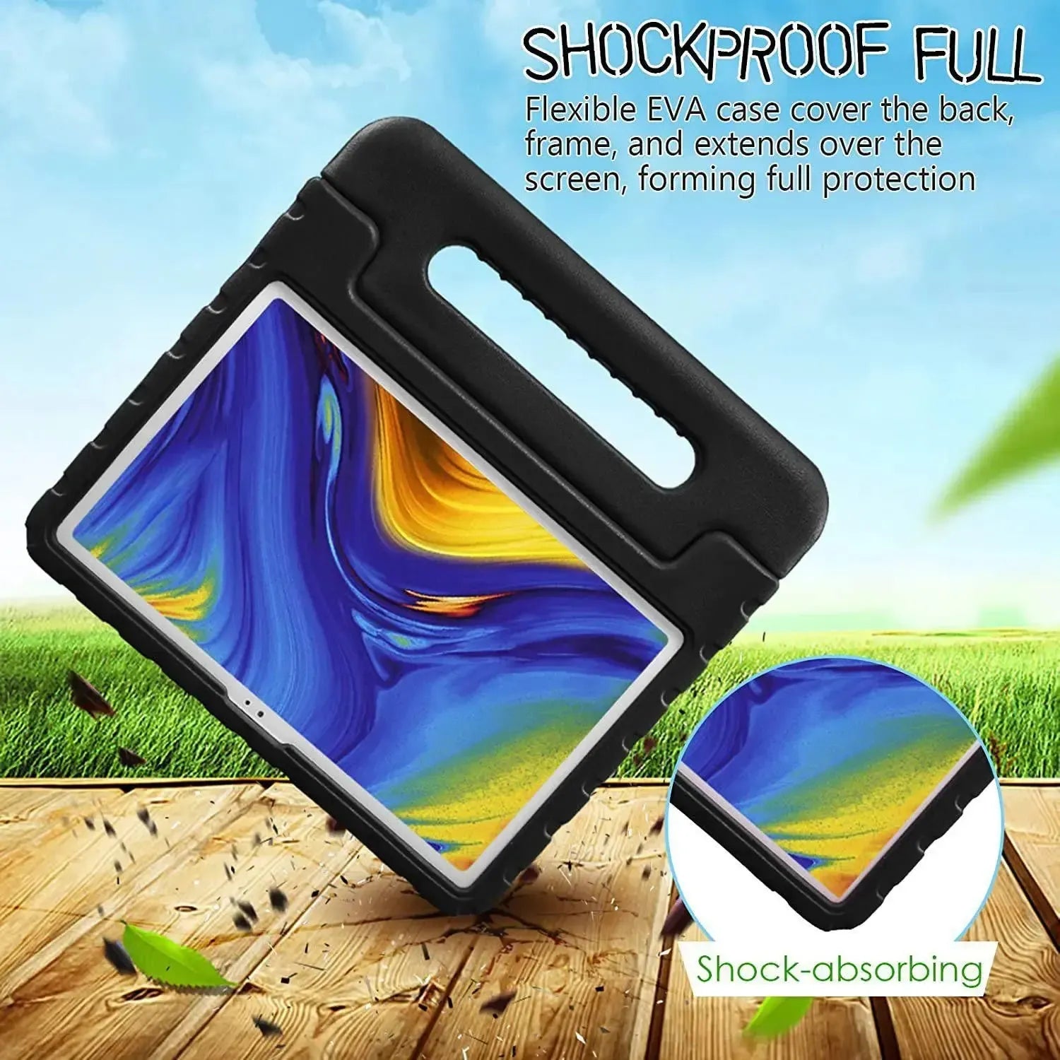 For Huawei MatePad 10.4 2022 Kids Case Shockproof Cover With Stand - Black