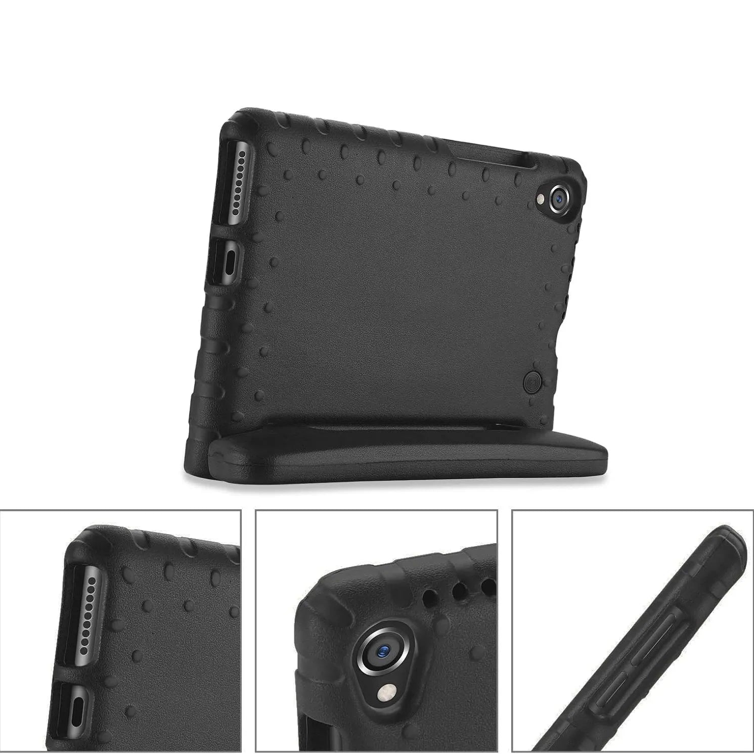 For Lenovo Tab M8 2nd TB-8505X TB-8505F Kids Case Shockproof Cover With Stand - Black