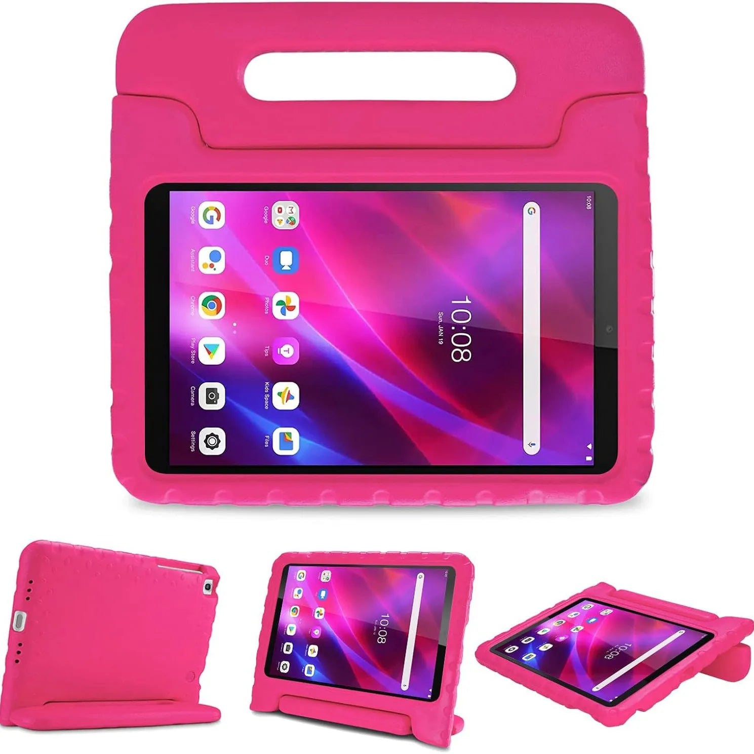 For Lenovo Tab M8 4th Gen TB-300FU TB-300XU Kids Case Shockproof Cover With Stand - Pink