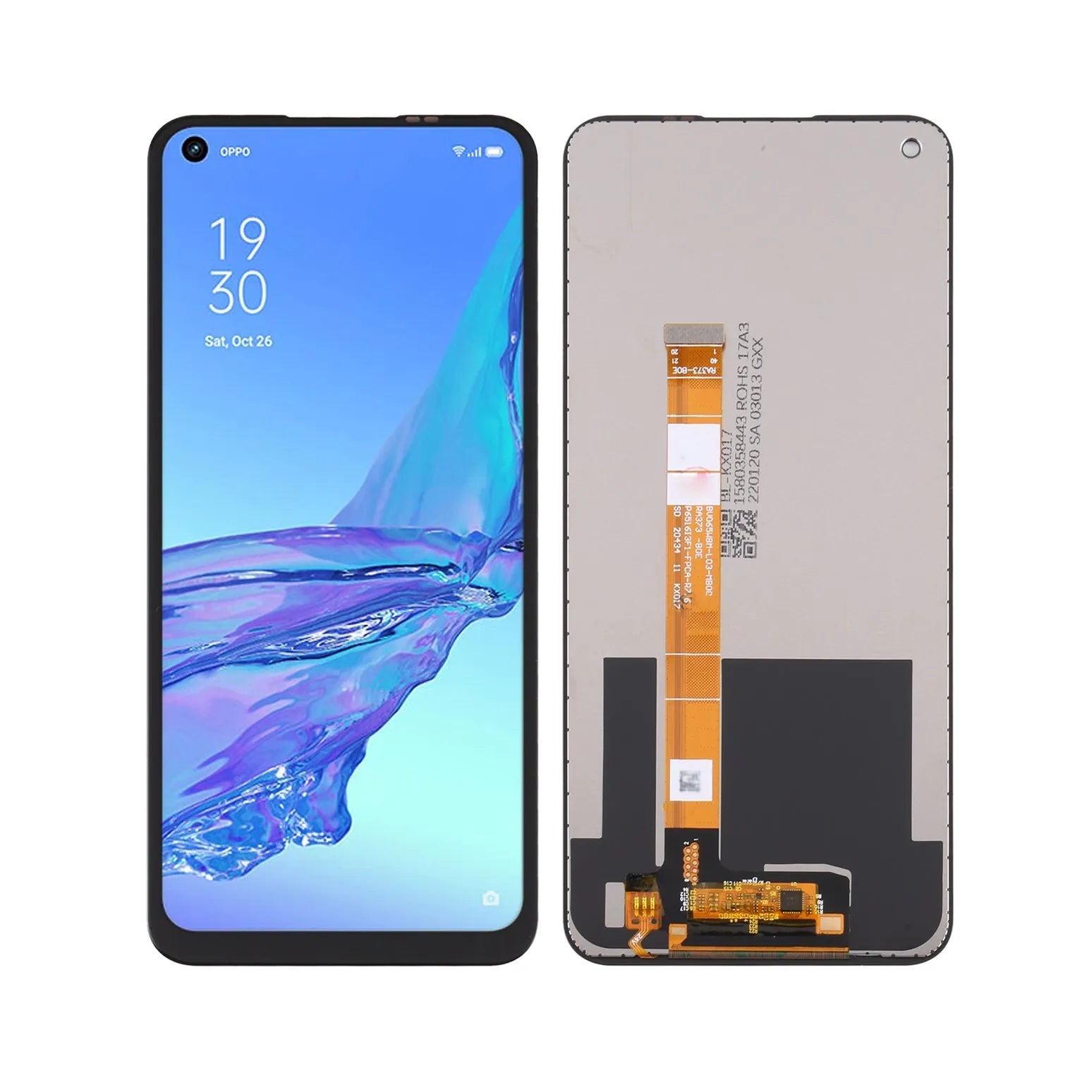 For OPPO A53s LCD Screen Replacement Black