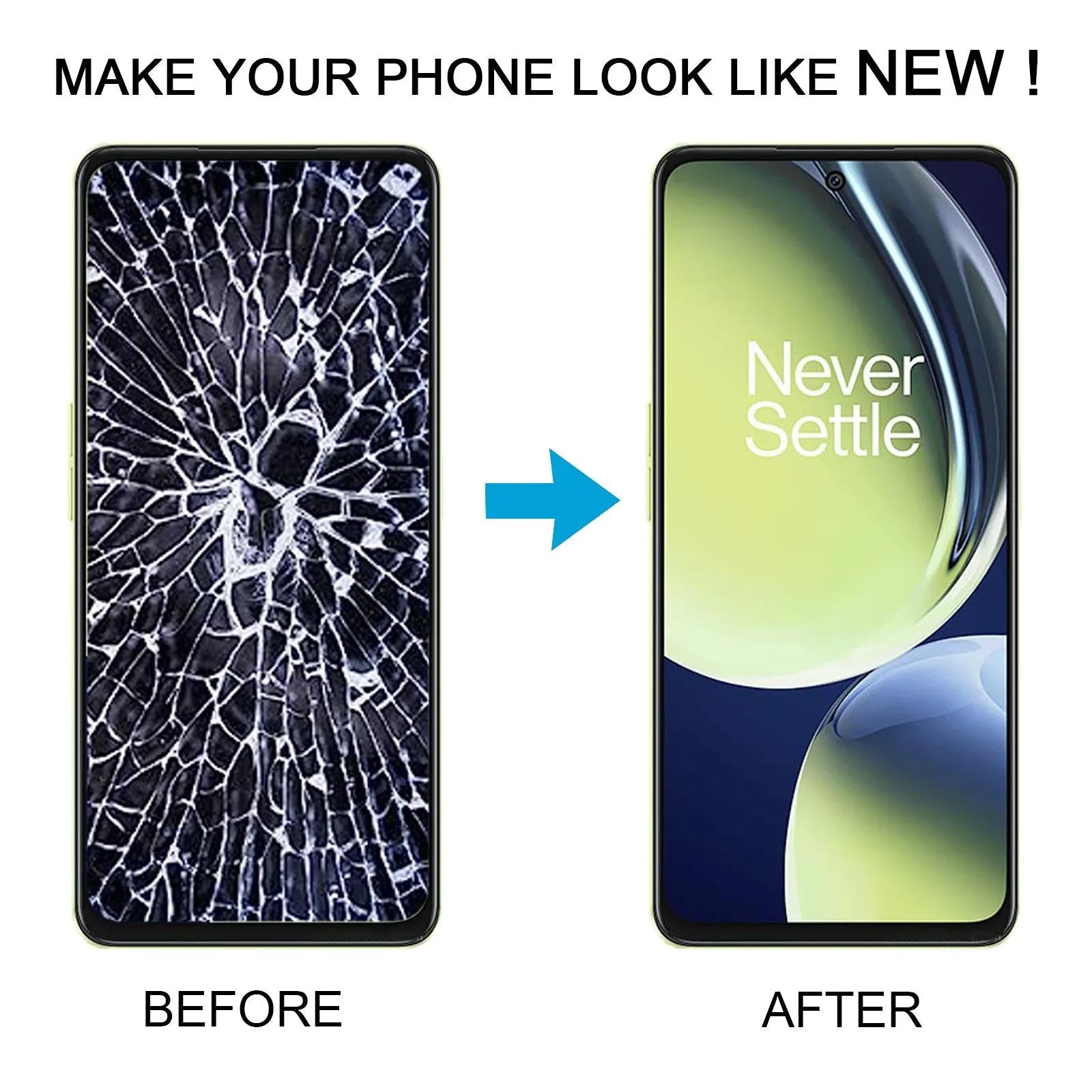 For OnePlus Nord CE 3 Lite LCD Screen Replacement With Frame - Black