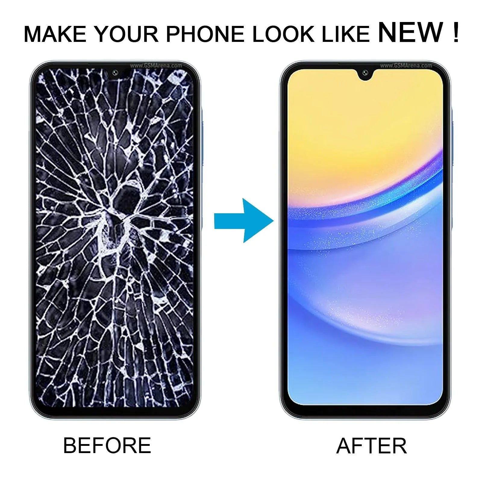 For Samsung Galaxy A15 5G Replacement LCD Touch Screen Assembly - Black