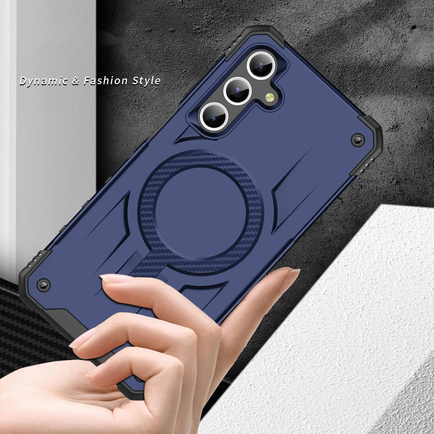 For Samsung Galaxy A15 Starship Magsafe Magnetic Case Blue