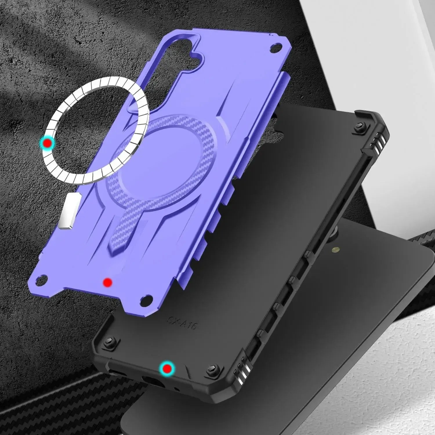 For Samsung Galaxy A15 Starship Magsafe Magnetic Case Purple