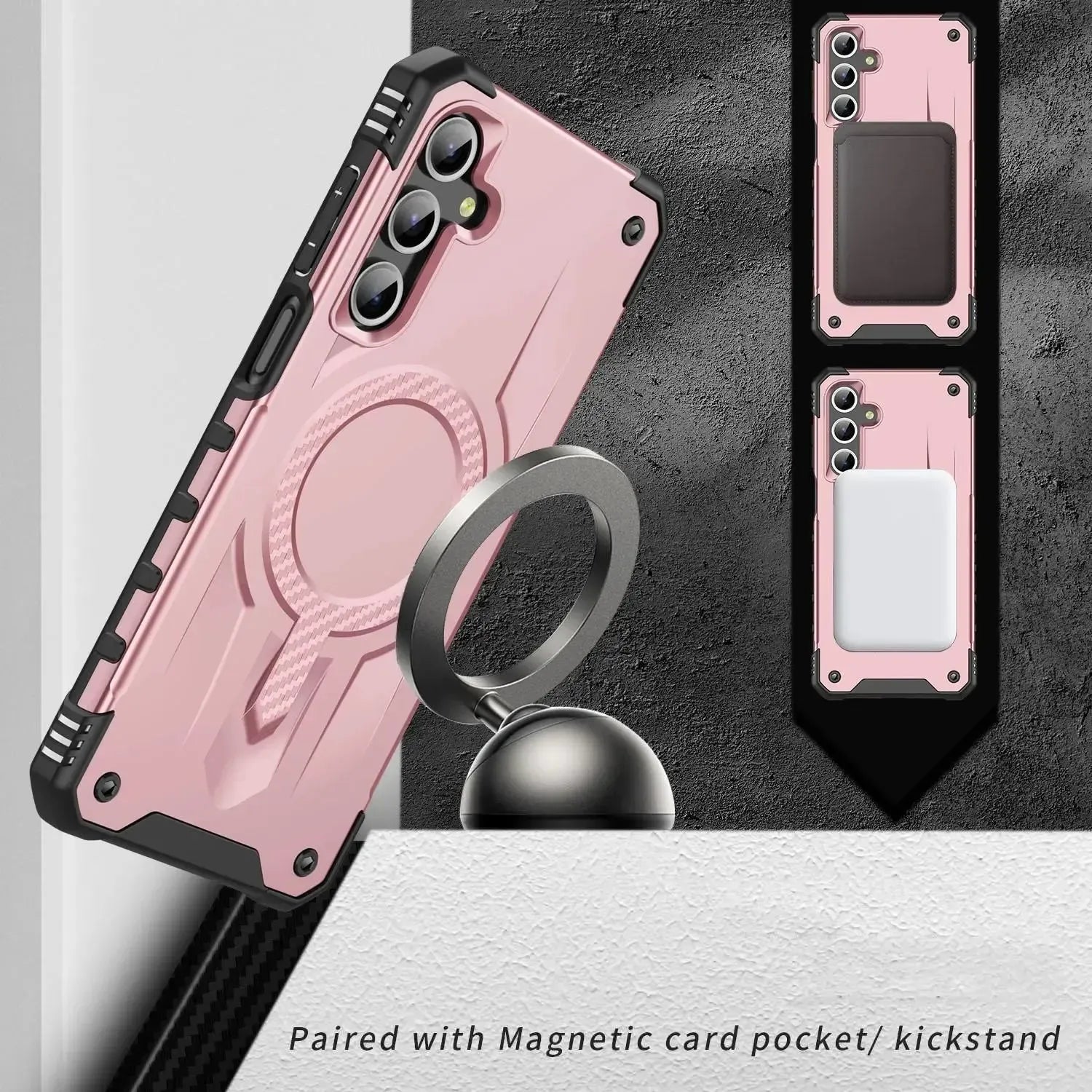 For Samsung Galaxy A15 Starship Magsafe Magnetic Case Rose Gold