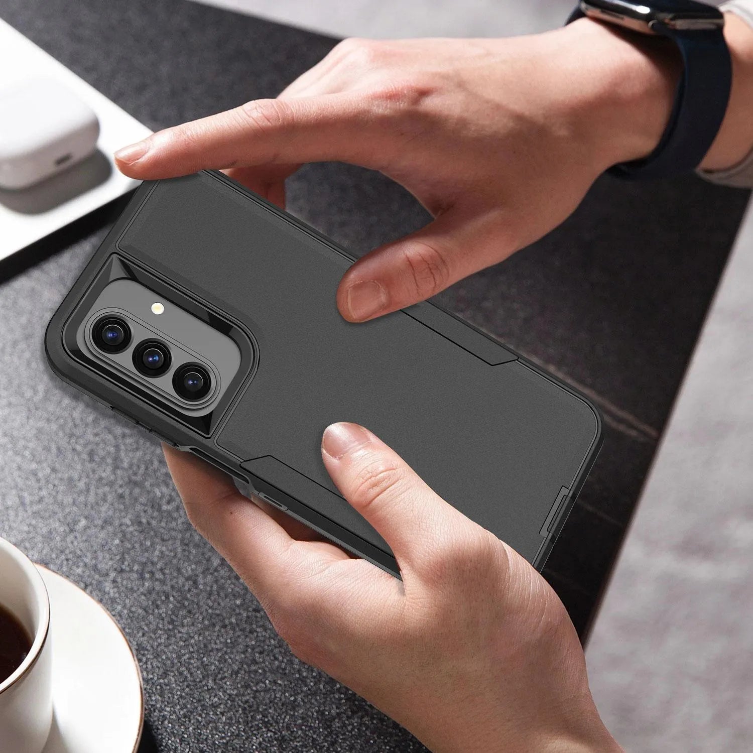 For Samsung Galaxy A17 5G Symmetry Exploiter Case Black