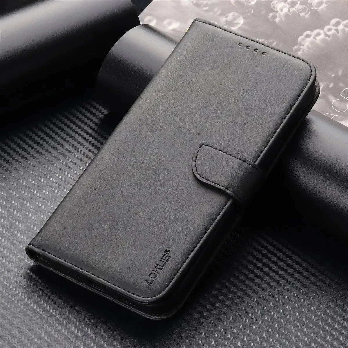 For Samsung Galaxy A27 5G Premium Wallet Case Black