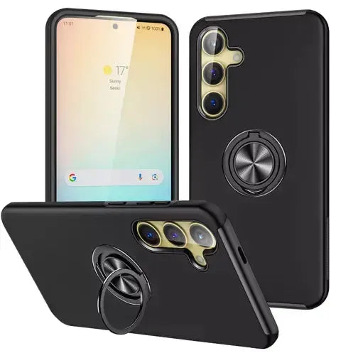 For Samsung Galaxy A35 5G / A55 5G Dual Layer Invisible Ring Case Black