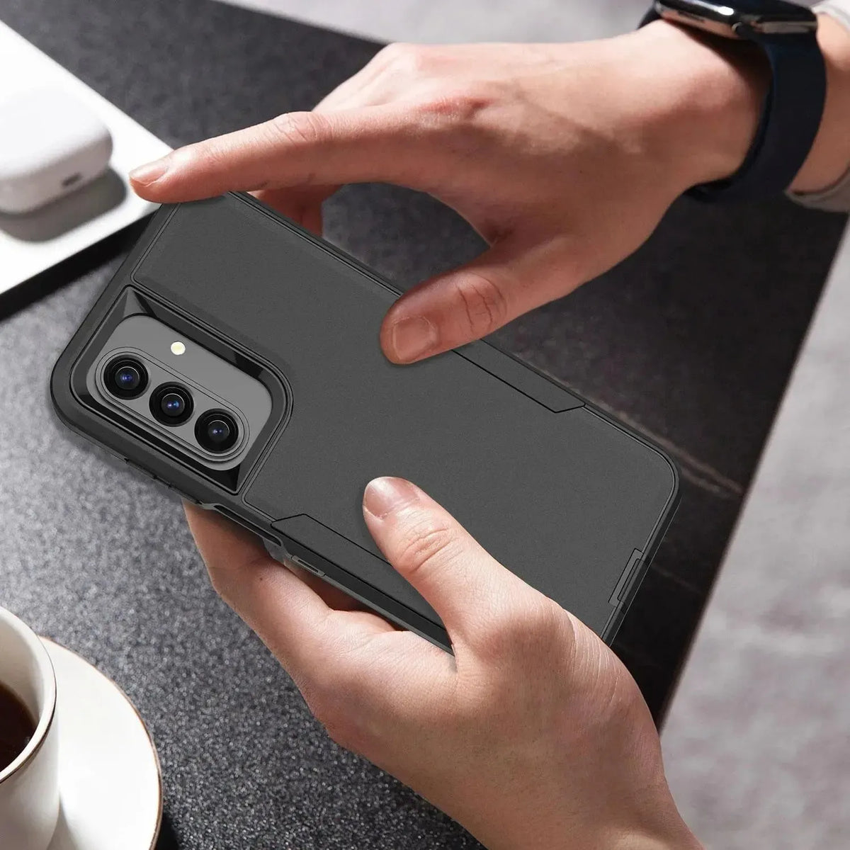 For Samsung Galaxy A36 Symmetry Exploiter Case Black