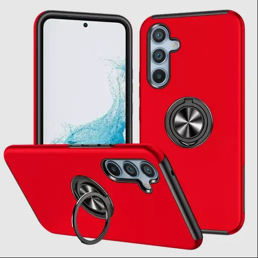 For Samsung Galaxy A53 5G Dual Layer Invisible Ring Case Red
