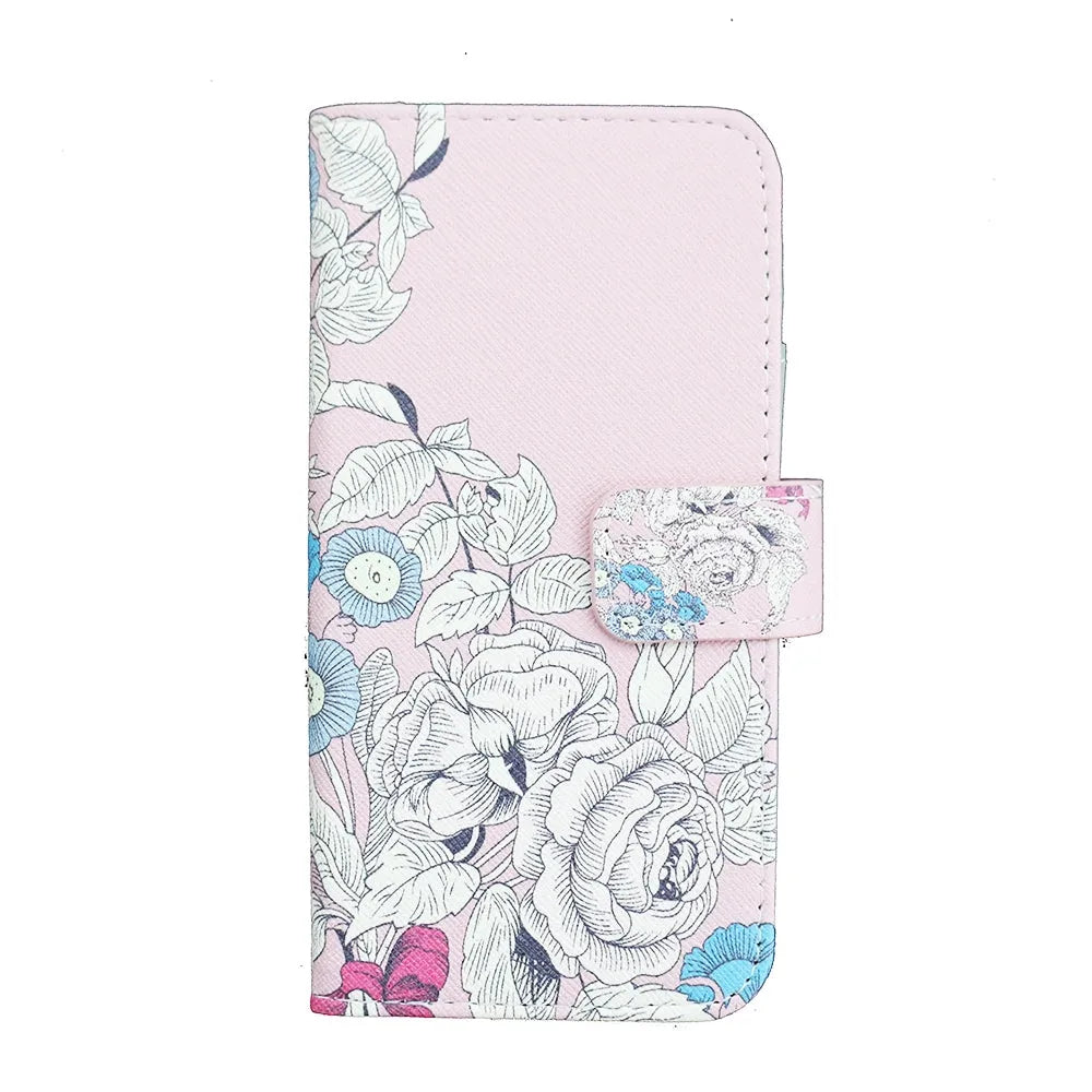 For Samsung Galaxy A6 2018 White Flower Wallet Case