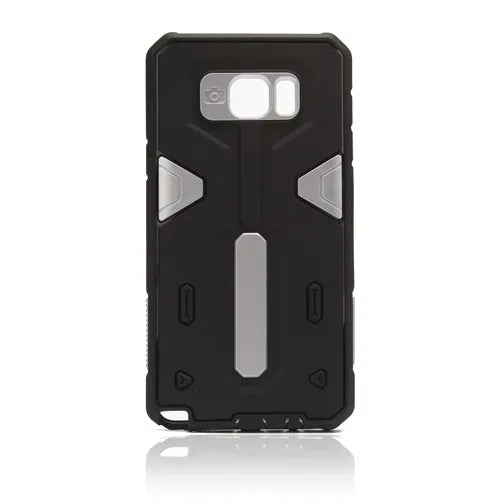 For Samsung Galaxy Note 5 N920 Hard Case 2-in-1 Plastic + TPU Hybrid Phone Cover Silver