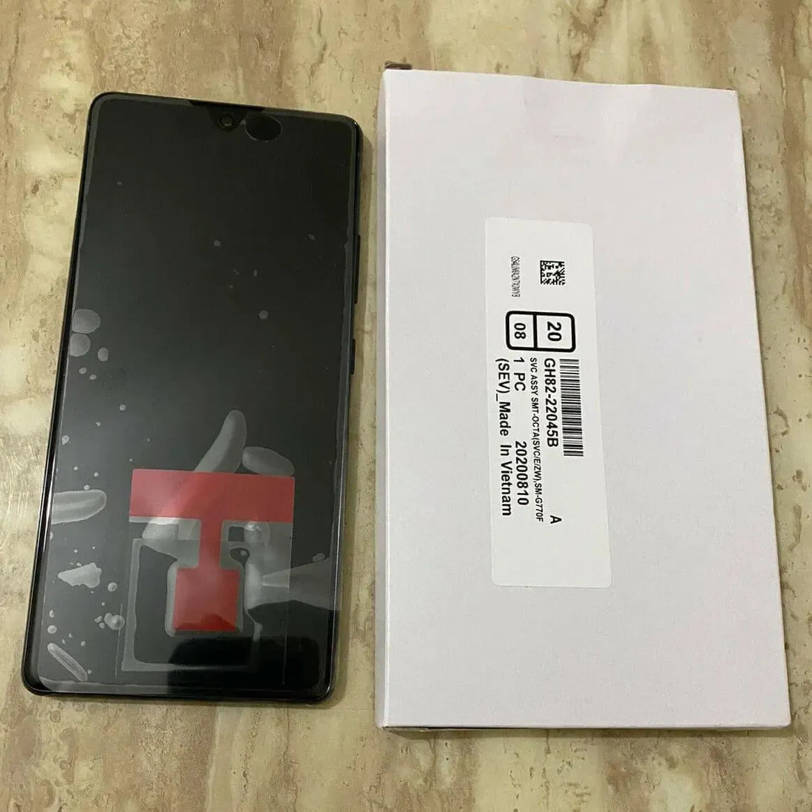 For Samsung Galaxy S10 Lite Replacement AMOLED Touch Screen Assembly With Frame Service Pack Black