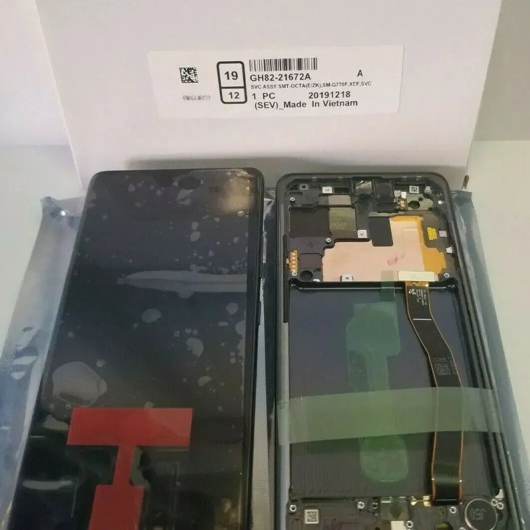 For Samsung Galaxy S10 Lite Replacement AMOLED Touch Screen Assembly With Frame Service Pack Black