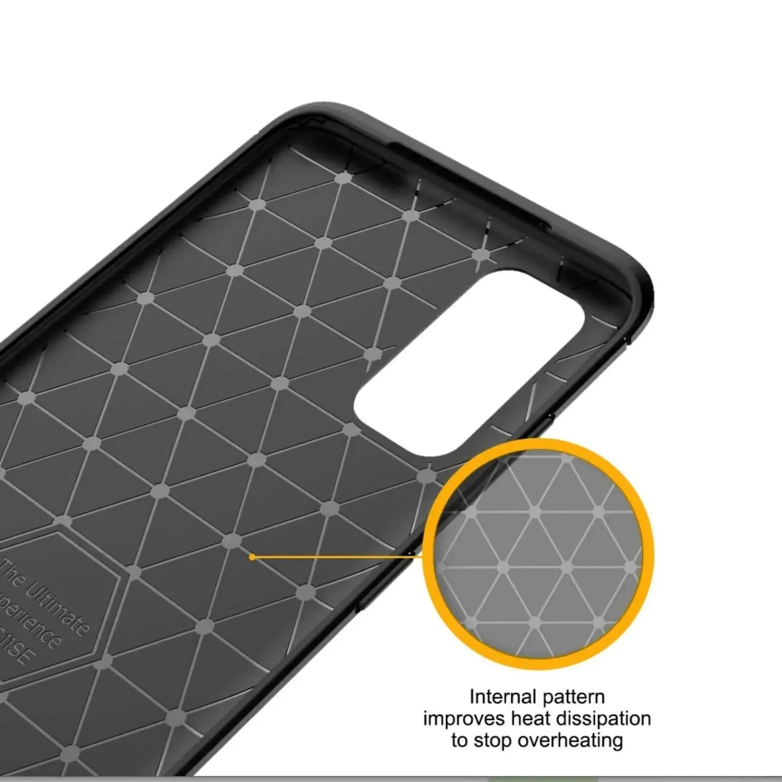 For Samsung Galaxy S20 / S20 5G Carbon Fibre Design Case TPU Cover - Black