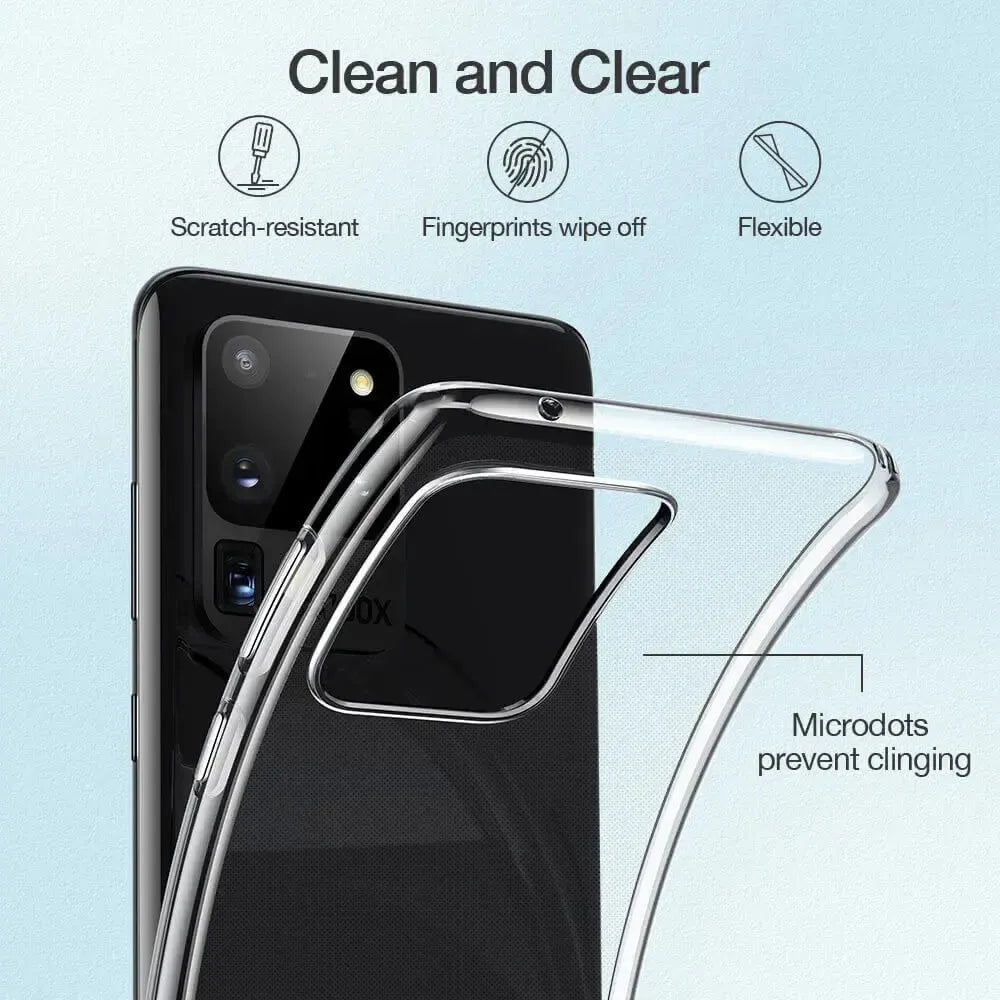 For Samsung Galaxy S20 Ultra / S20 Ultra 5G Soft TPU Case Crystal Clear Thin Cover