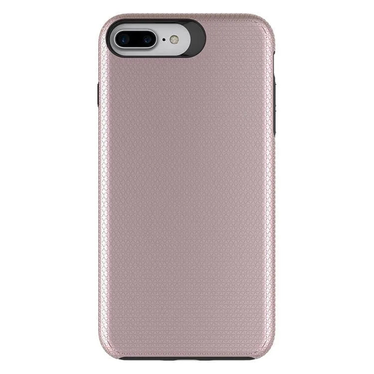 For Samsung Galaxy S21 Plus Dotted Shockproof Hybrid 2 in 1 Case Rose Gold