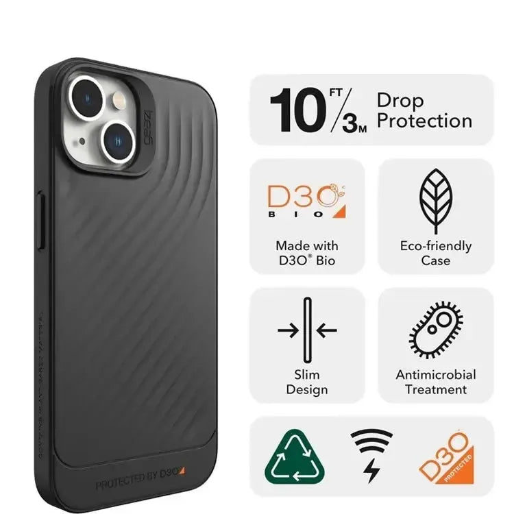 For Samsung Galaxy S21 ZAGG Gear4 Copenhagen Eco Friendly Case Black