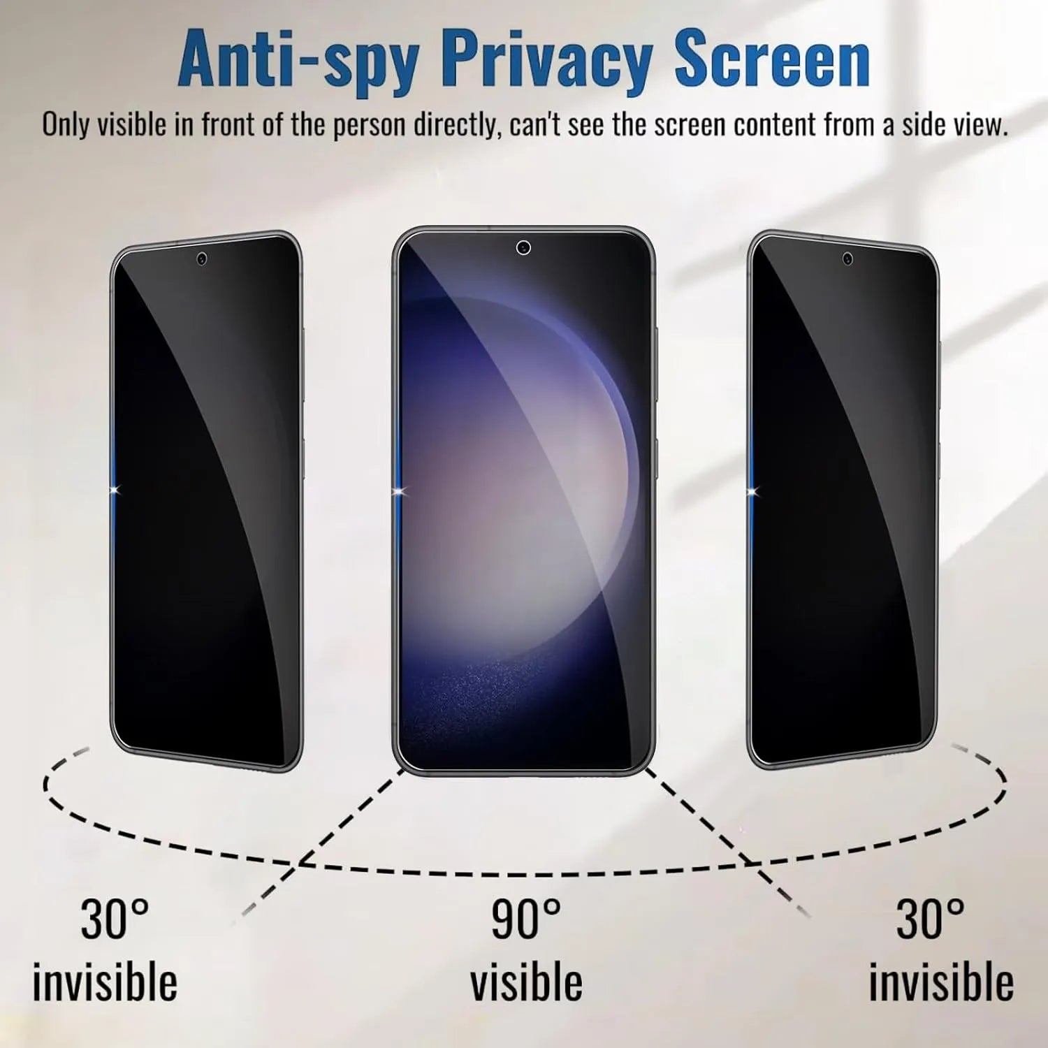 For Samsung Galaxy S22 / S23 Privacy Anti-Spy Tempered Glass / Full Coverage Screen Protector