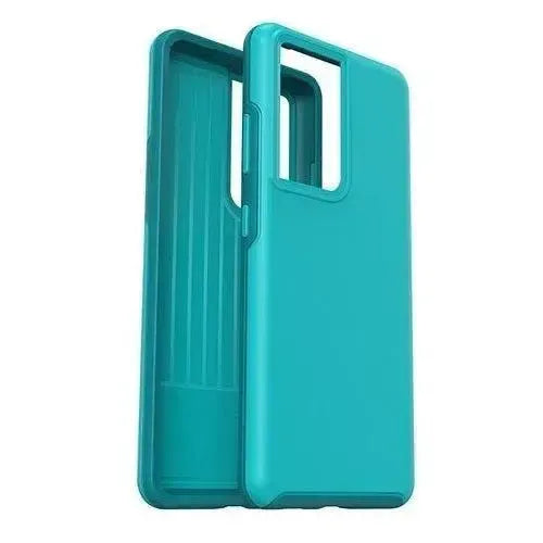 For Samsung Galaxy S22 Ultra Heavy Duty Axis Design Case Rock Candy Blue