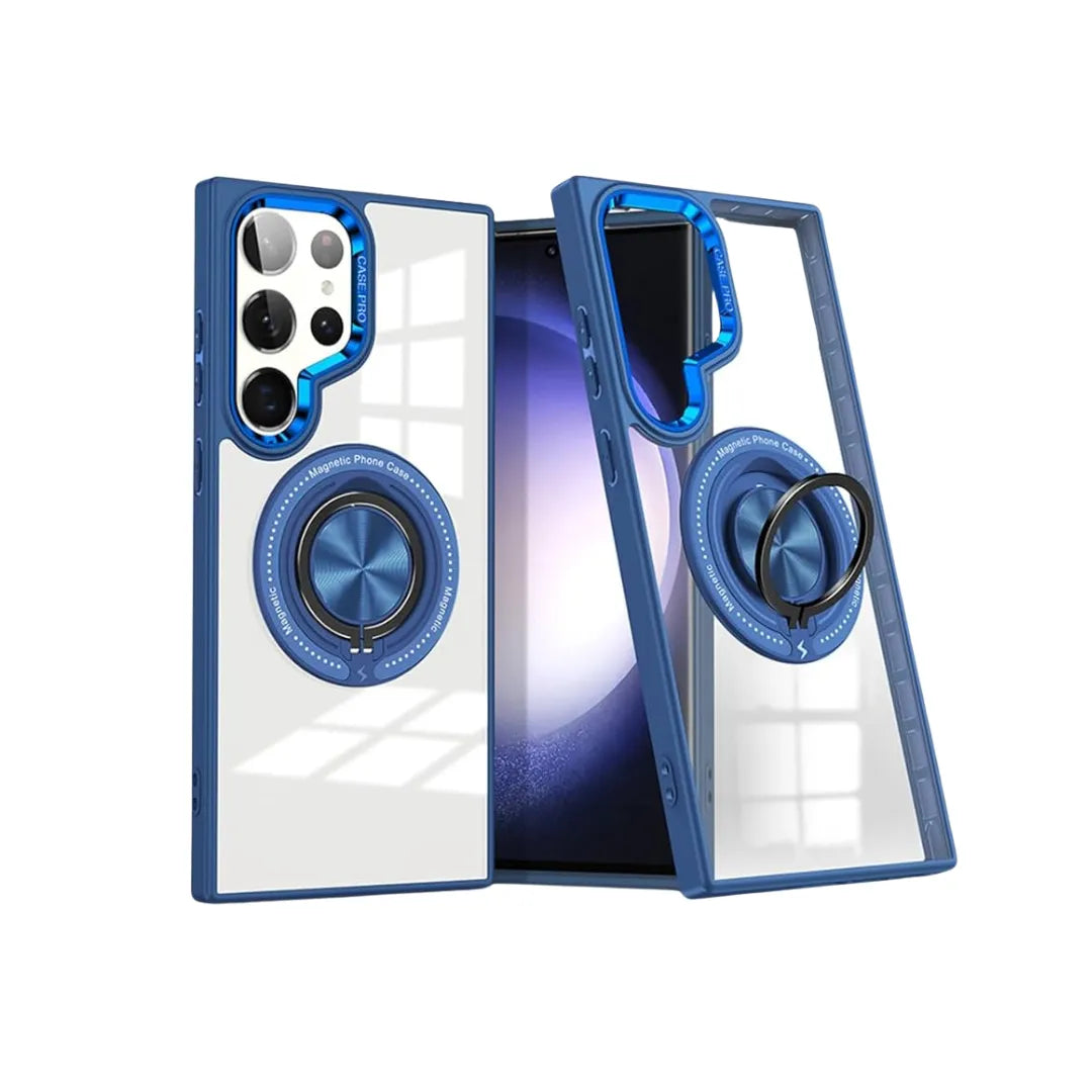 For Samsung Galaxy S23 Magsafe Invisible Ring Case Blue