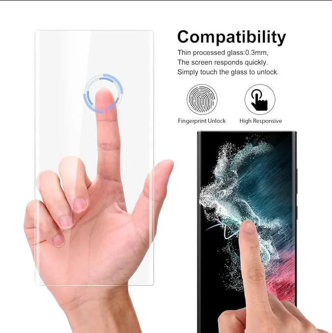 For Samsung Galaxy S23 Ultra Full Coverage 9D Tempered Glass