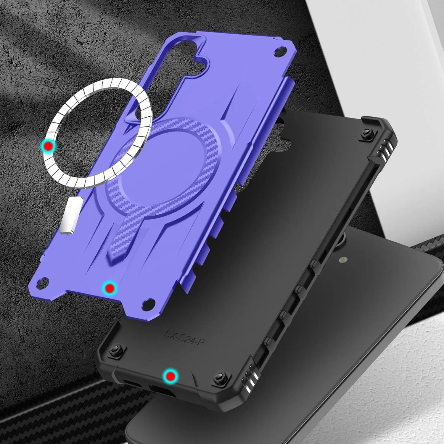 For Samsung Galaxy S24 FE Starship Magsafe Magnetic Case Purple