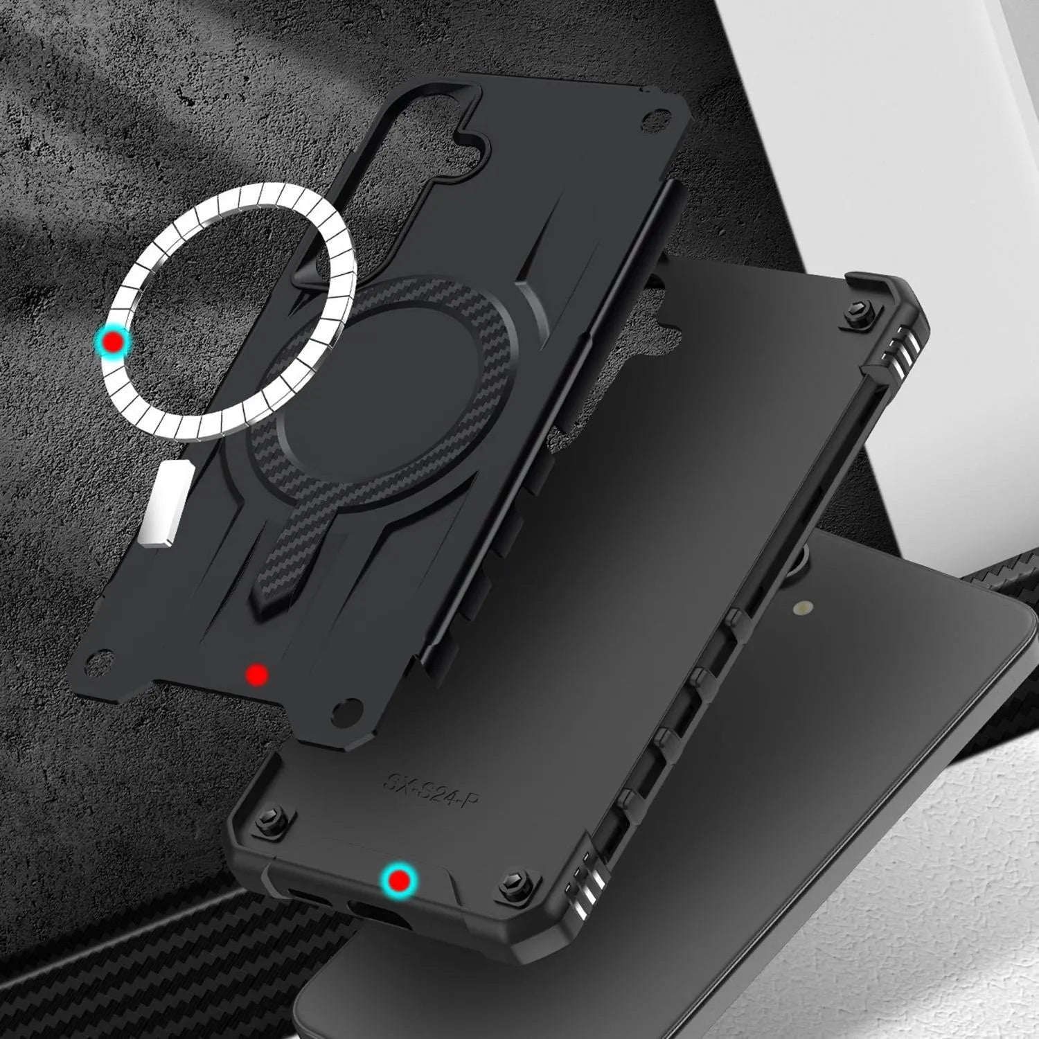 For Samsung Galaxy S24 Plus / S25 Plus Starship Magsafe Magnetic Case Black