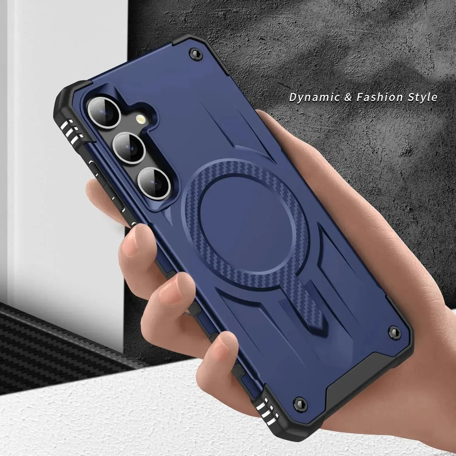 For Samsung Galaxy S24 Plus / S25 Plus Starship Magsafe Magnetic Case Blue