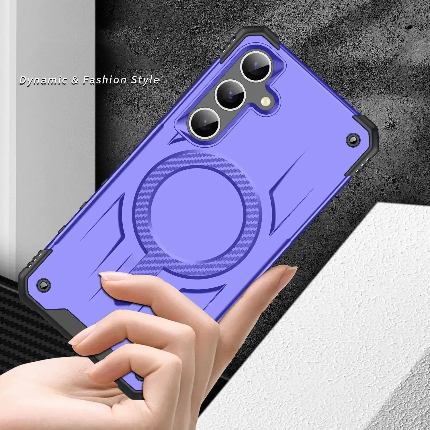 For Samsung Galaxy S24 Plus / S25 Plus Starship Magsafe Magnetic Case Purple