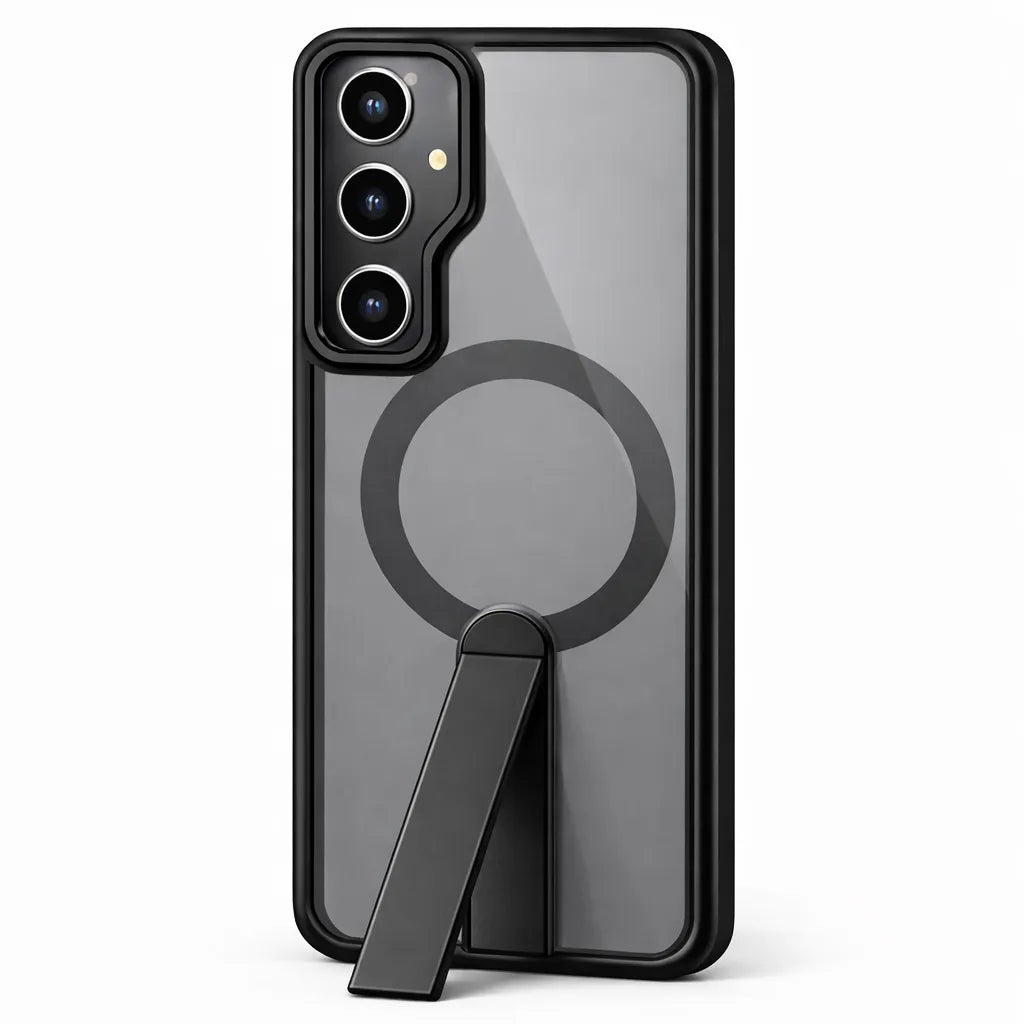 For Samsung Galaxy S24 Premium N52 Magsafe Magnetic Case With Stand Black