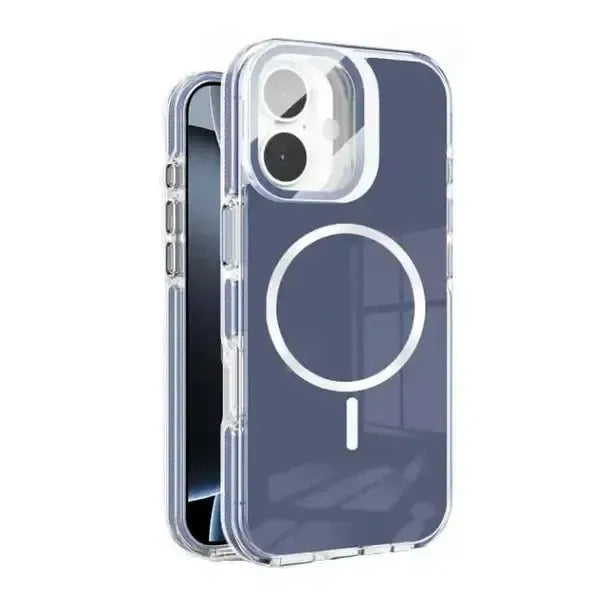 For Samsung Galaxy S24 / S25 Macaron Magsafe Case With Camera Stand Blue