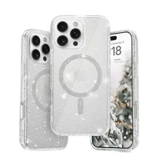 For Samsung Galaxy S24 / S25 Magsafe Terminator Axis Case Glitter Clear